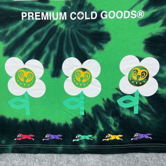 Ice Cream BBC Billionaire Boys Club Shirt Mens XL Green Tie Dye Lets Have Some - Picture 11 of 15